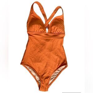 Kona Sol Orange Women Swim One Piece